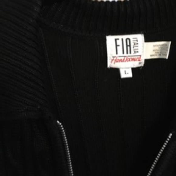 FIA ITALIA Black Hand Loomed Black Sweater - NWOT - Picture 4 of 5